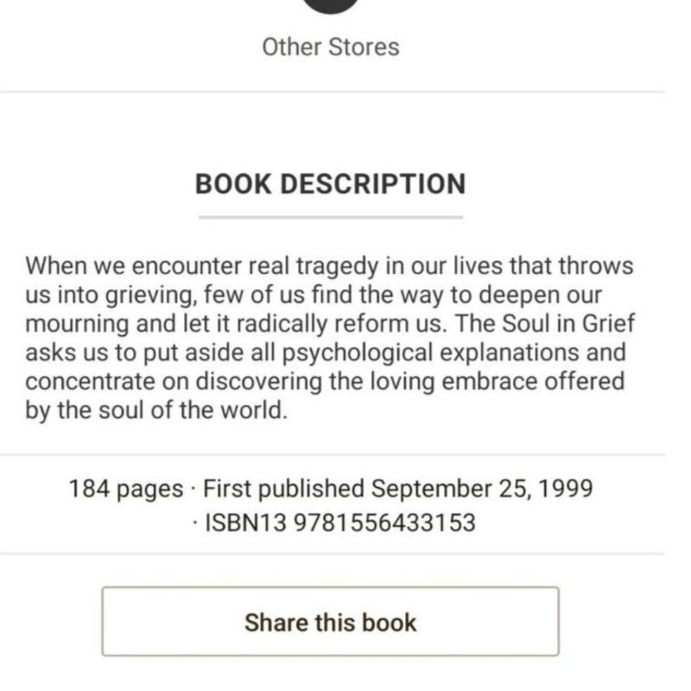 **Sold** 3/$12 The Soul In Grief Robert Romanyshyn Paperback Book - Picture 3 of 7